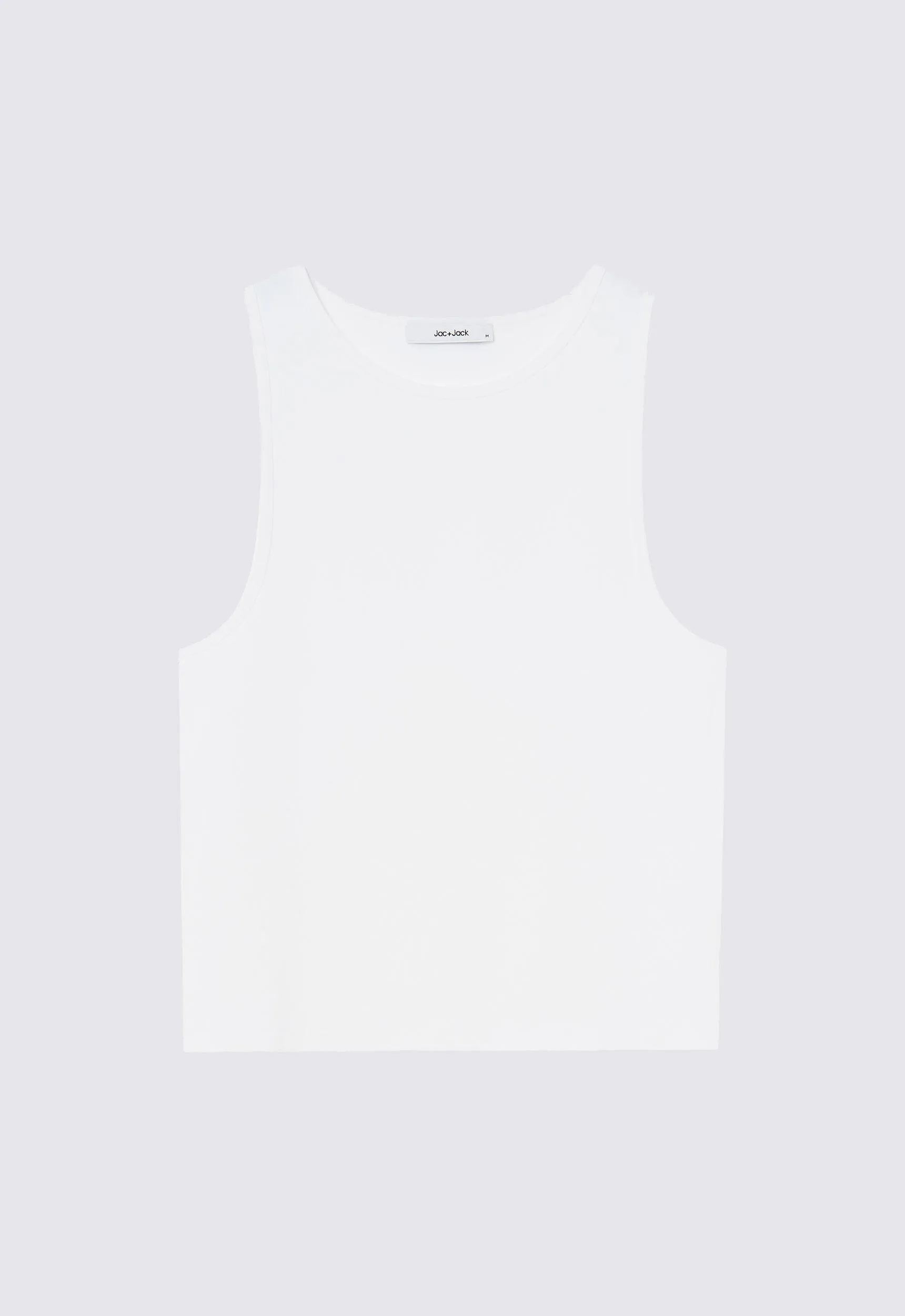 Foster Ribbed Cotton Tank - White