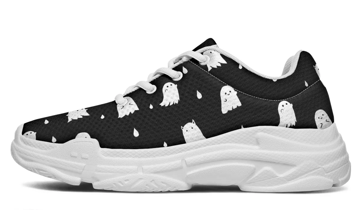 Ghost Party Chunky Sneakers - Light Breathable and Comfortable Sports Shoes with Platform Soles