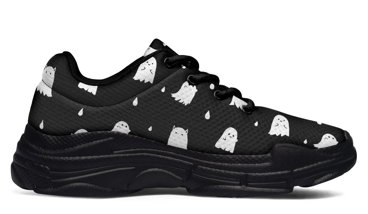 Ghost Party Chunky Sneakers - Light Breathable and Comfortable Sports Shoes with Platform Soles