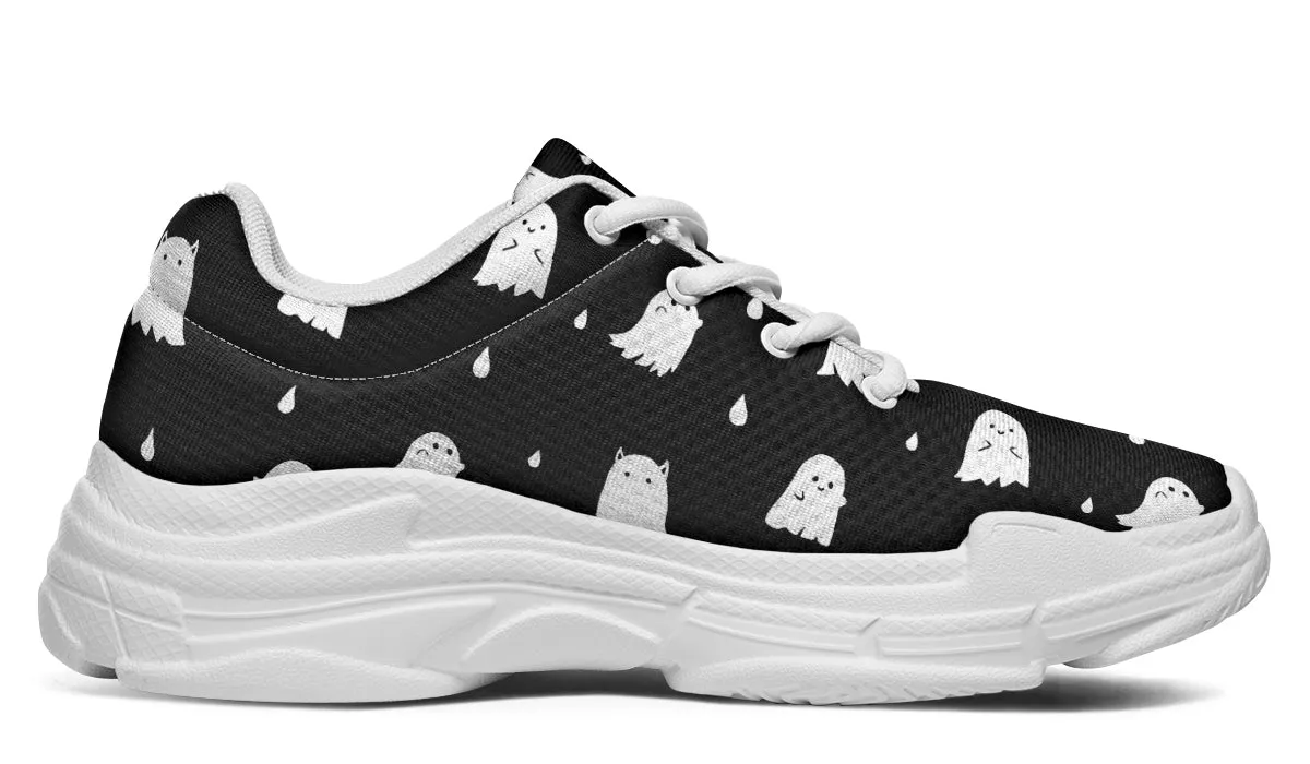 Ghost Party Chunky Sneakers - Light Breathable and Comfortable Sports Shoes with Platform Soles