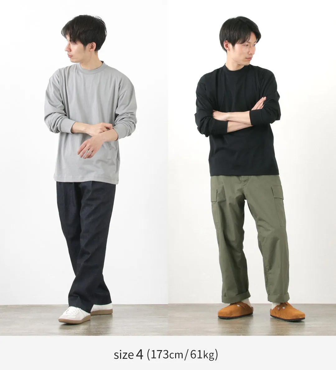 GICIPI / BACCALA Crew Neck Relaxed Fit Long Sleeve T-Shirt