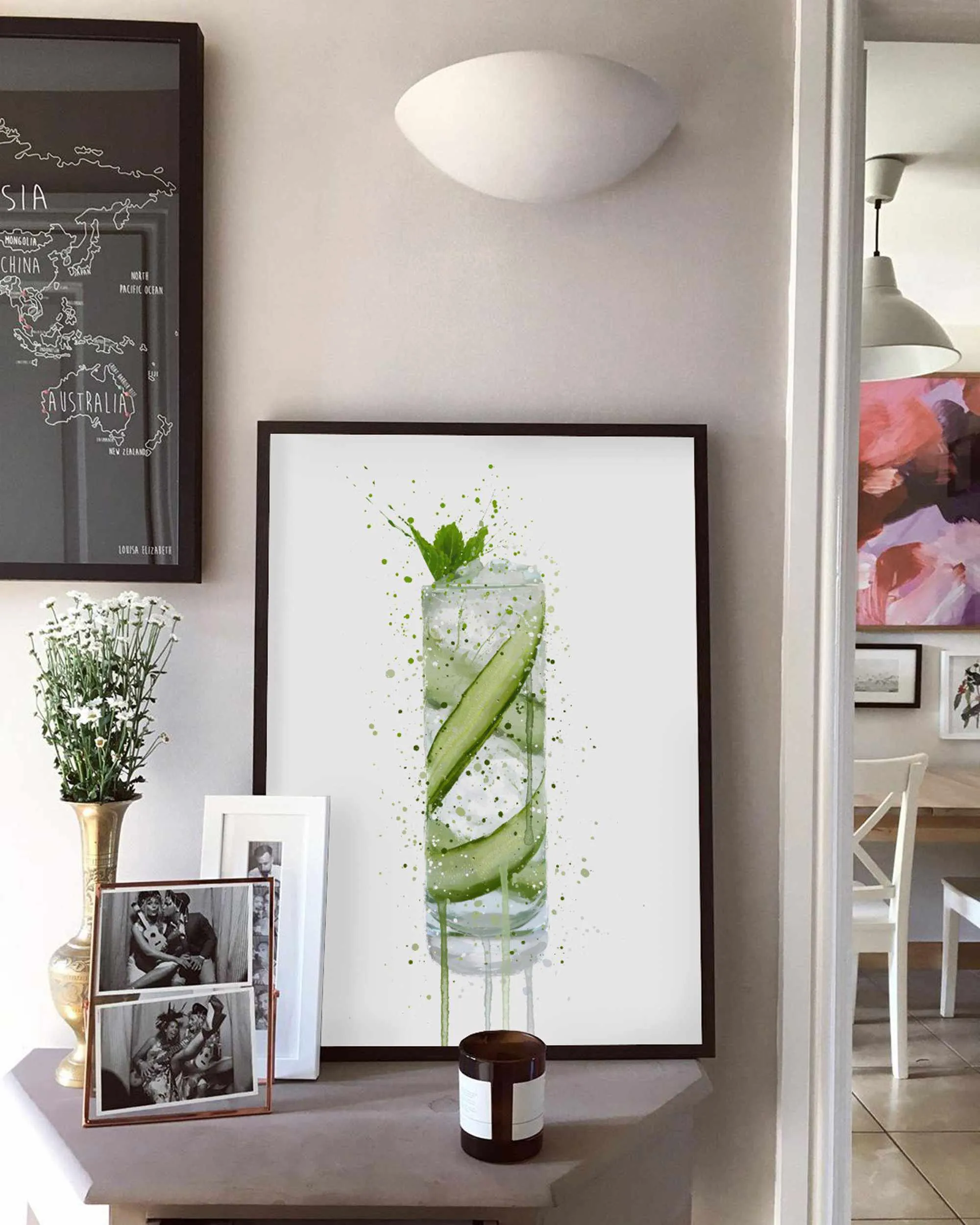 Gin and Tonic Wall Art Print 'Tall 2.0'