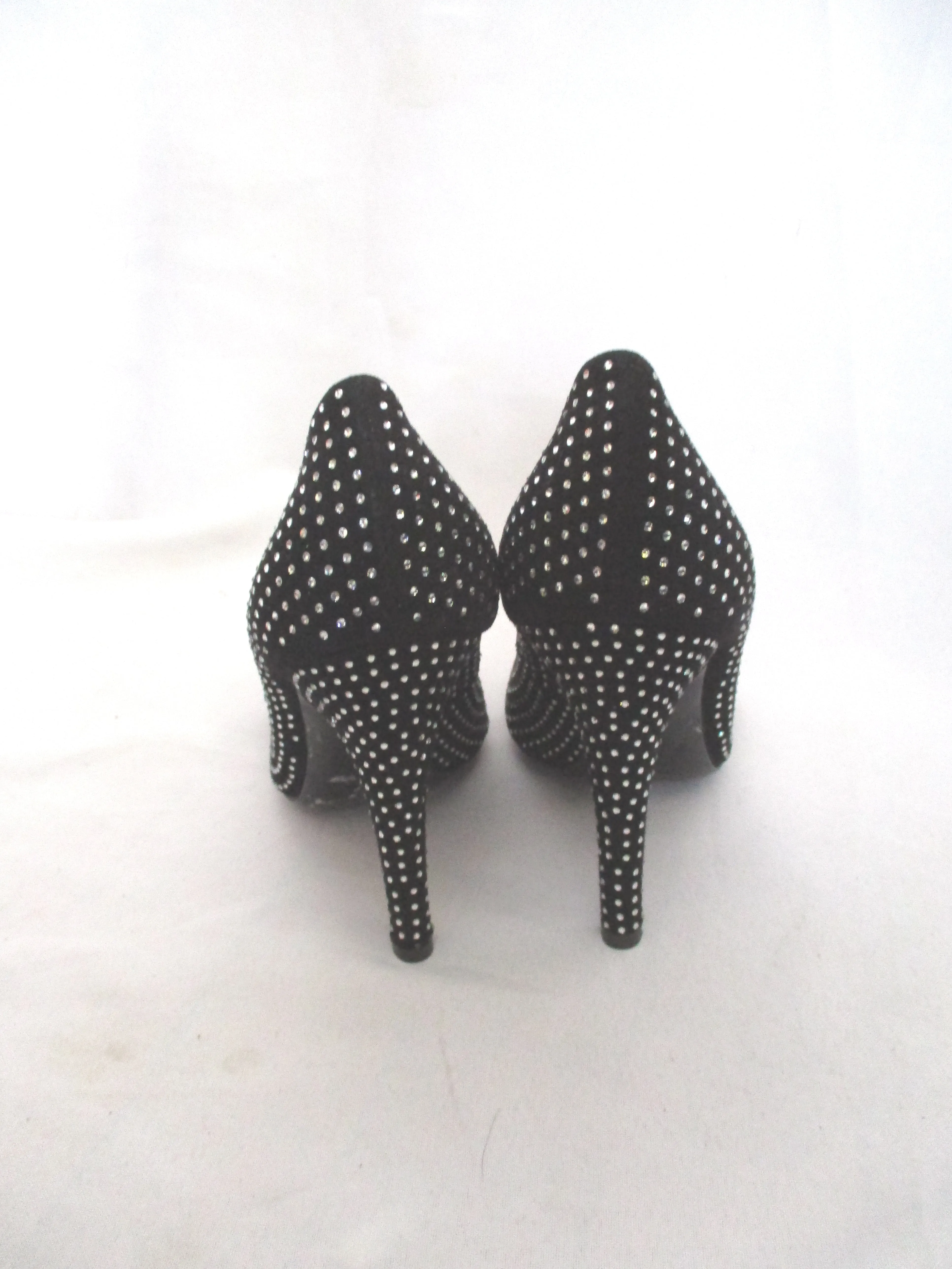 GIUSEPPE ZANOTTI  BALMAIN Rhinestone Pump Shoe 36 BLACK Stiletto Womens