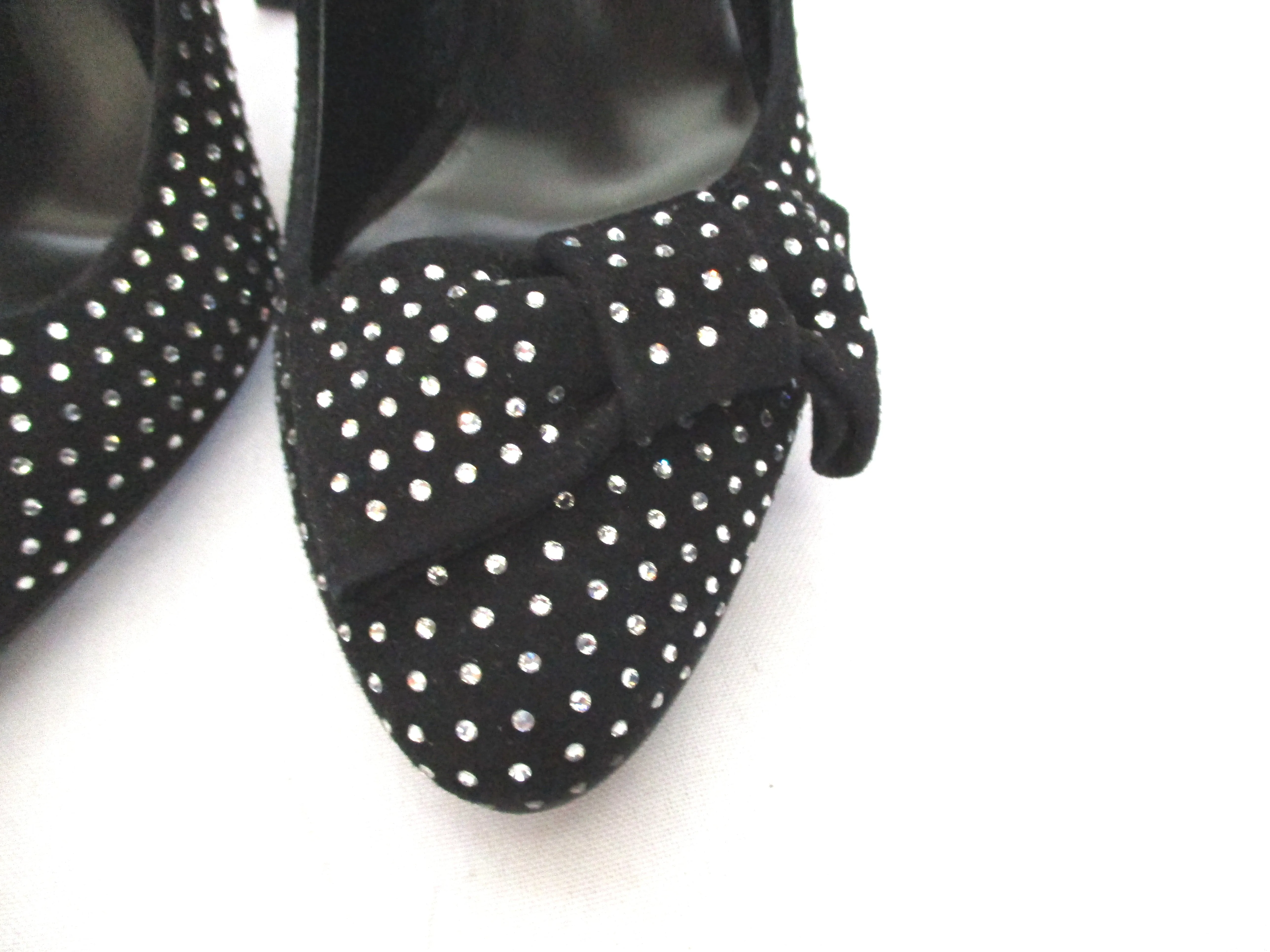 GIUSEPPE ZANOTTI  BALMAIN Rhinestone Pump Shoe 36 BLACK Stiletto Womens