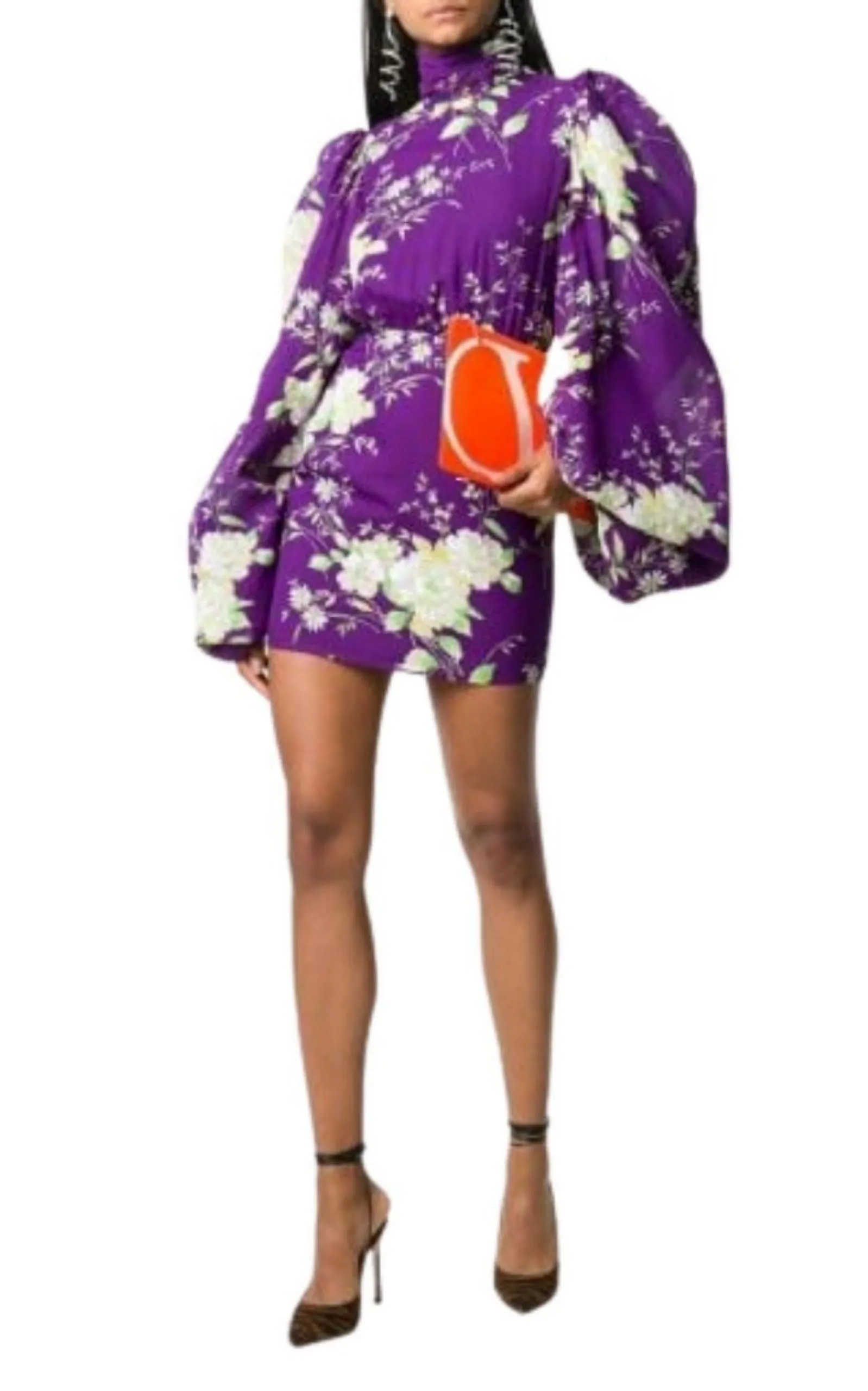 Gobi Floral-print Silk Mini Dress