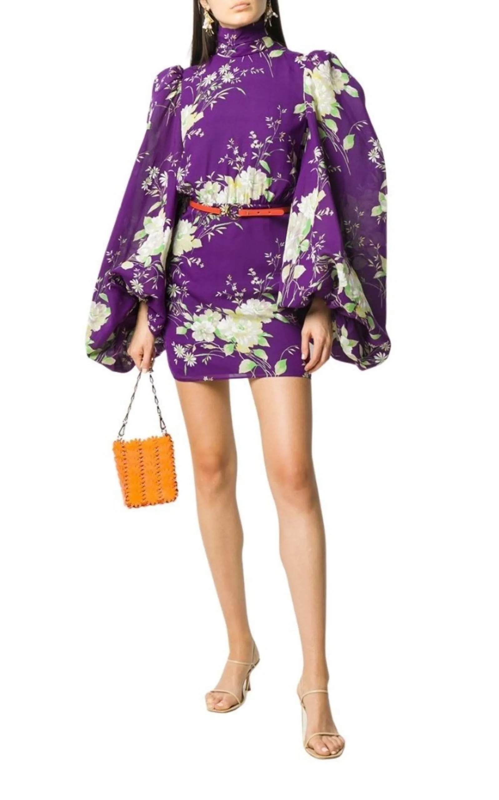 Gobi Floral-print Silk Mini Dress