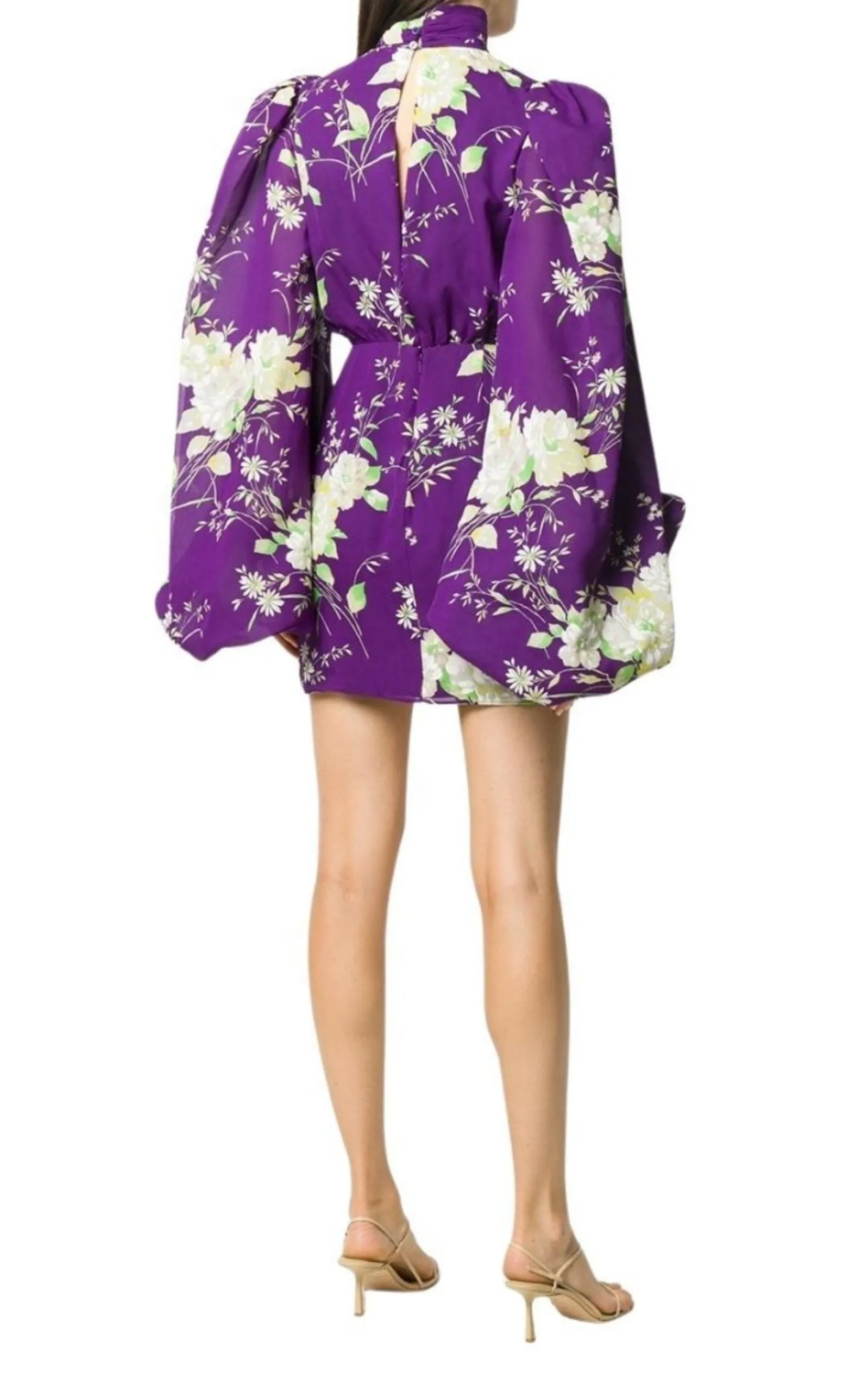 Gobi Floral-print Silk Mini Dress