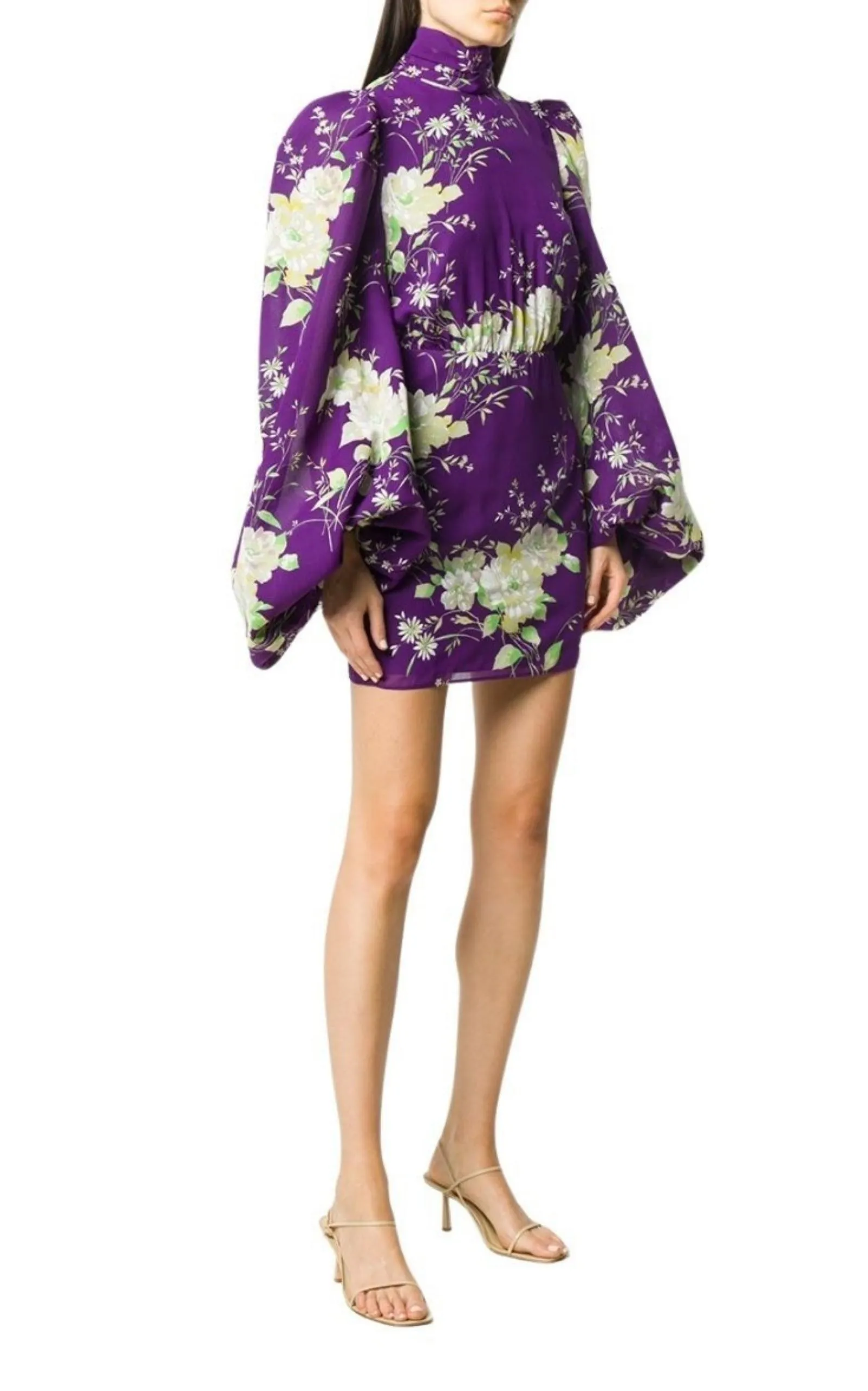 Gobi Floral-print Silk Mini Dress