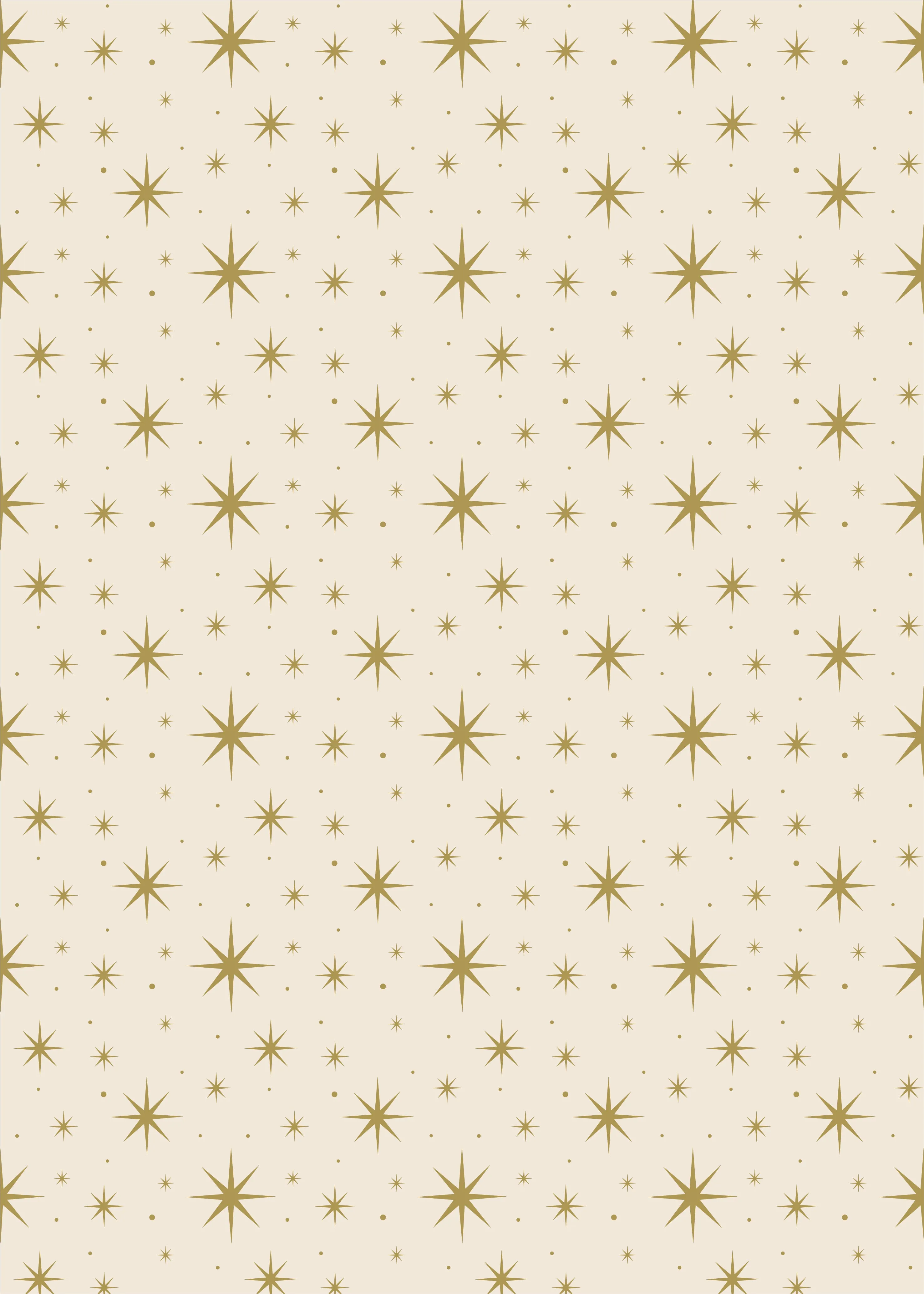 Gold stars on white tissue paper