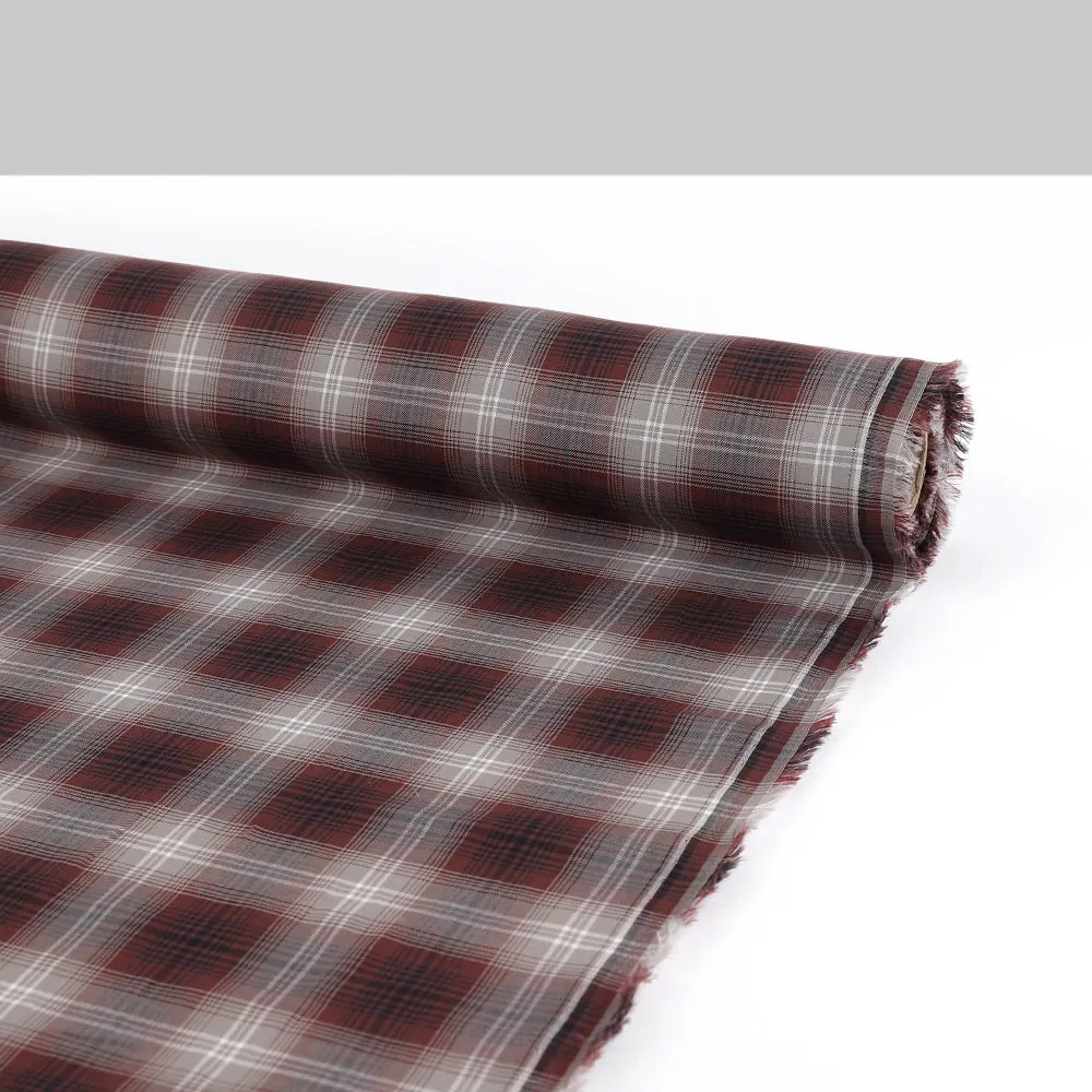 Grandpa Plaid Cotton Twill - Chianti / Black