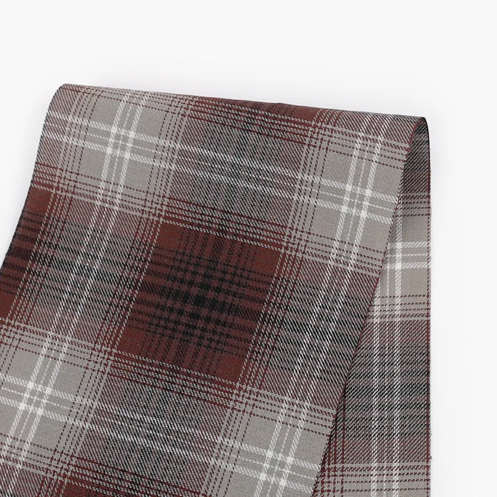 Grandpa Plaid Cotton Twill - Chianti / Black