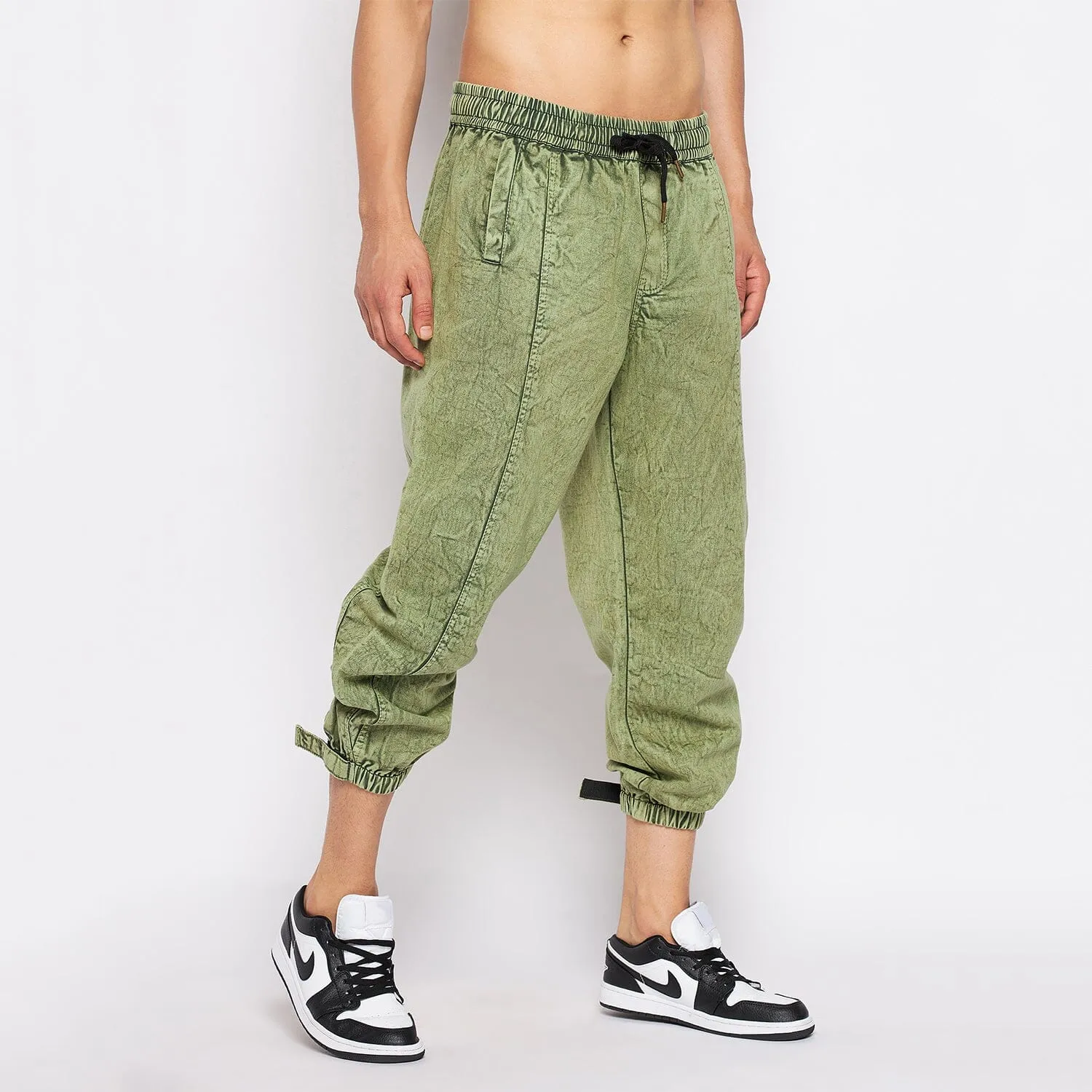 Green Acid Wash Hooper Trackpants