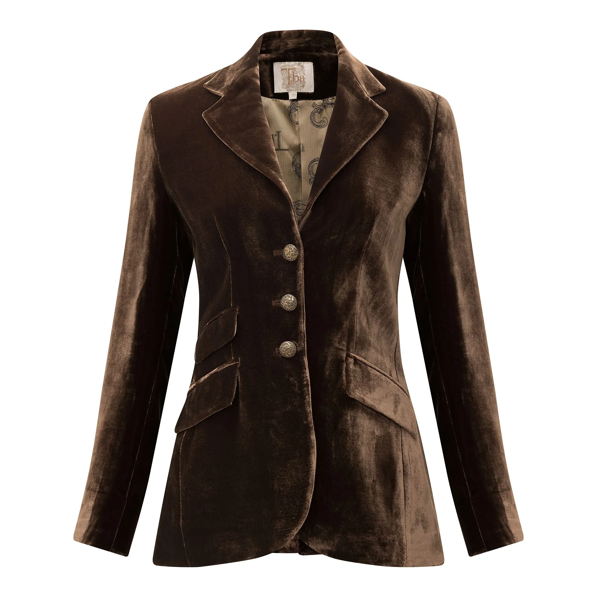 Hacking Velvet Jacket - Brown