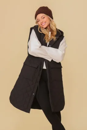 Haileys Hooded Oversized Vest Jacket