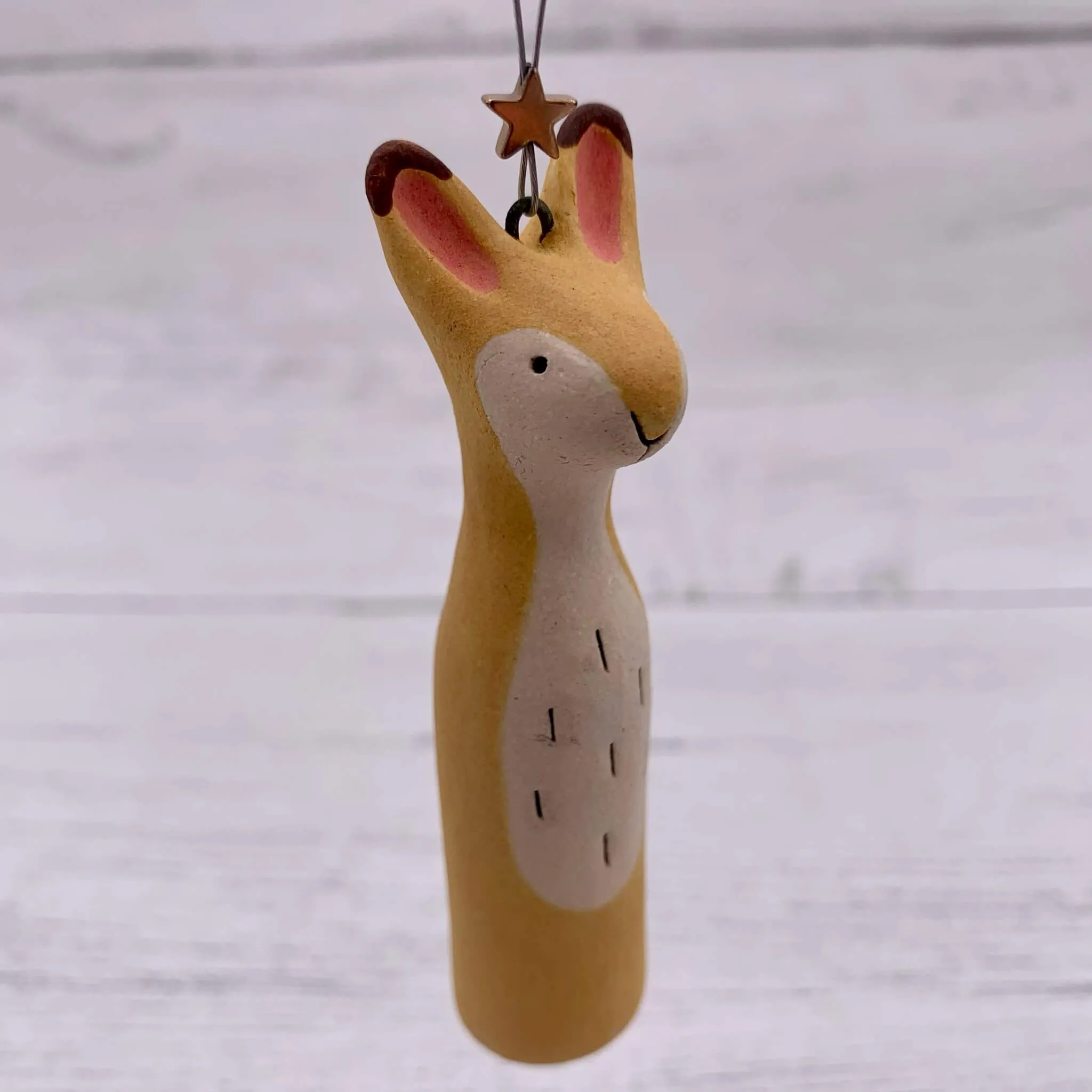 Handmade Ceramic Hanging Decoration - Hare