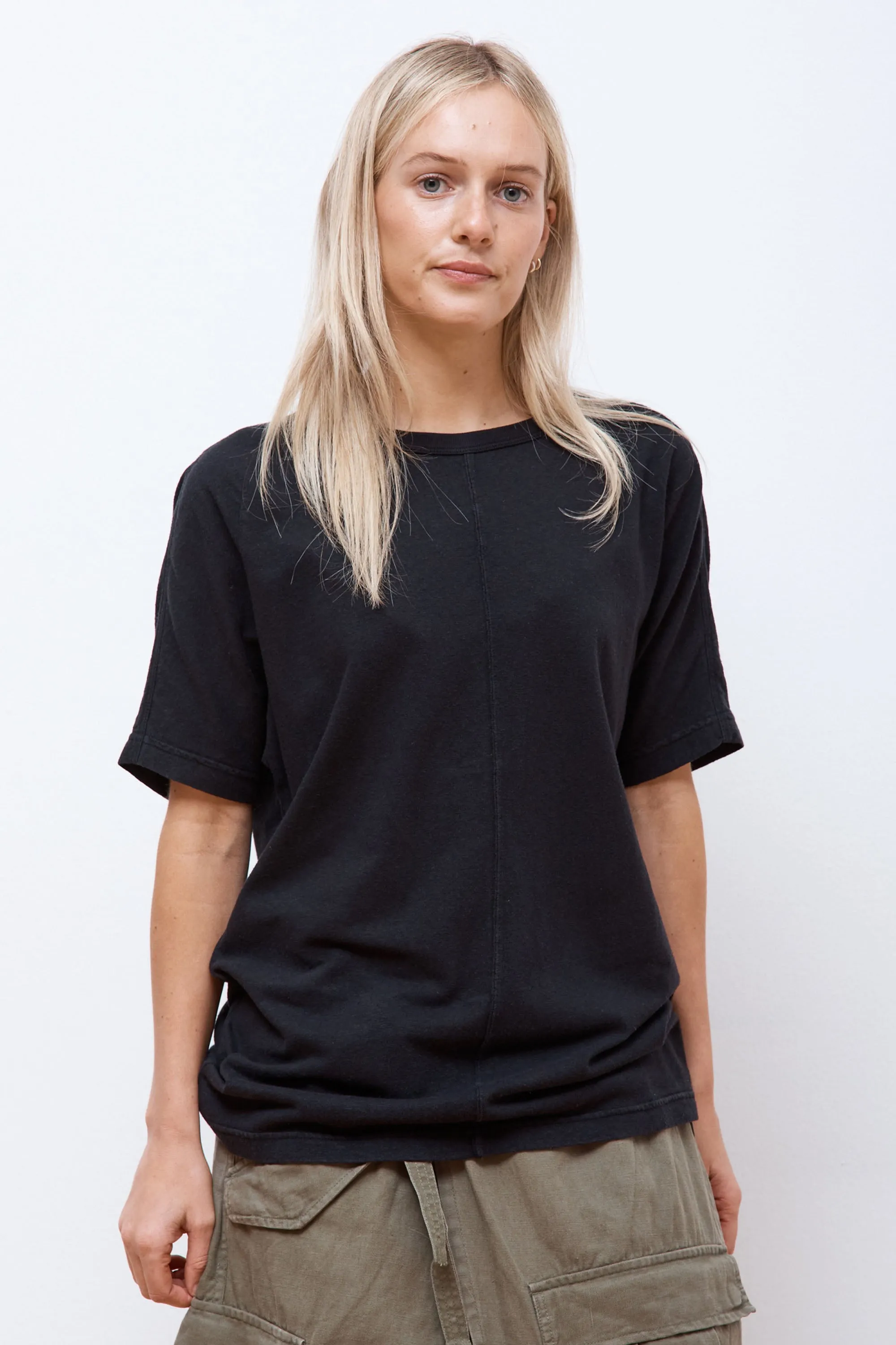 Hemp Cross Oversized T-Shirt Black