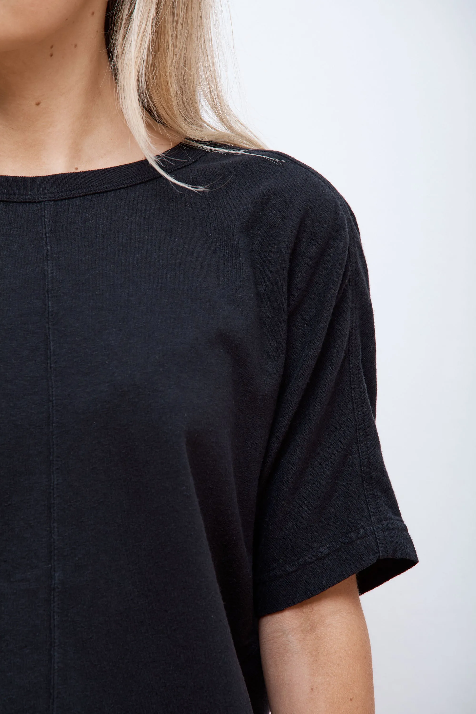 Hemp Cross Oversized T-Shirt Black