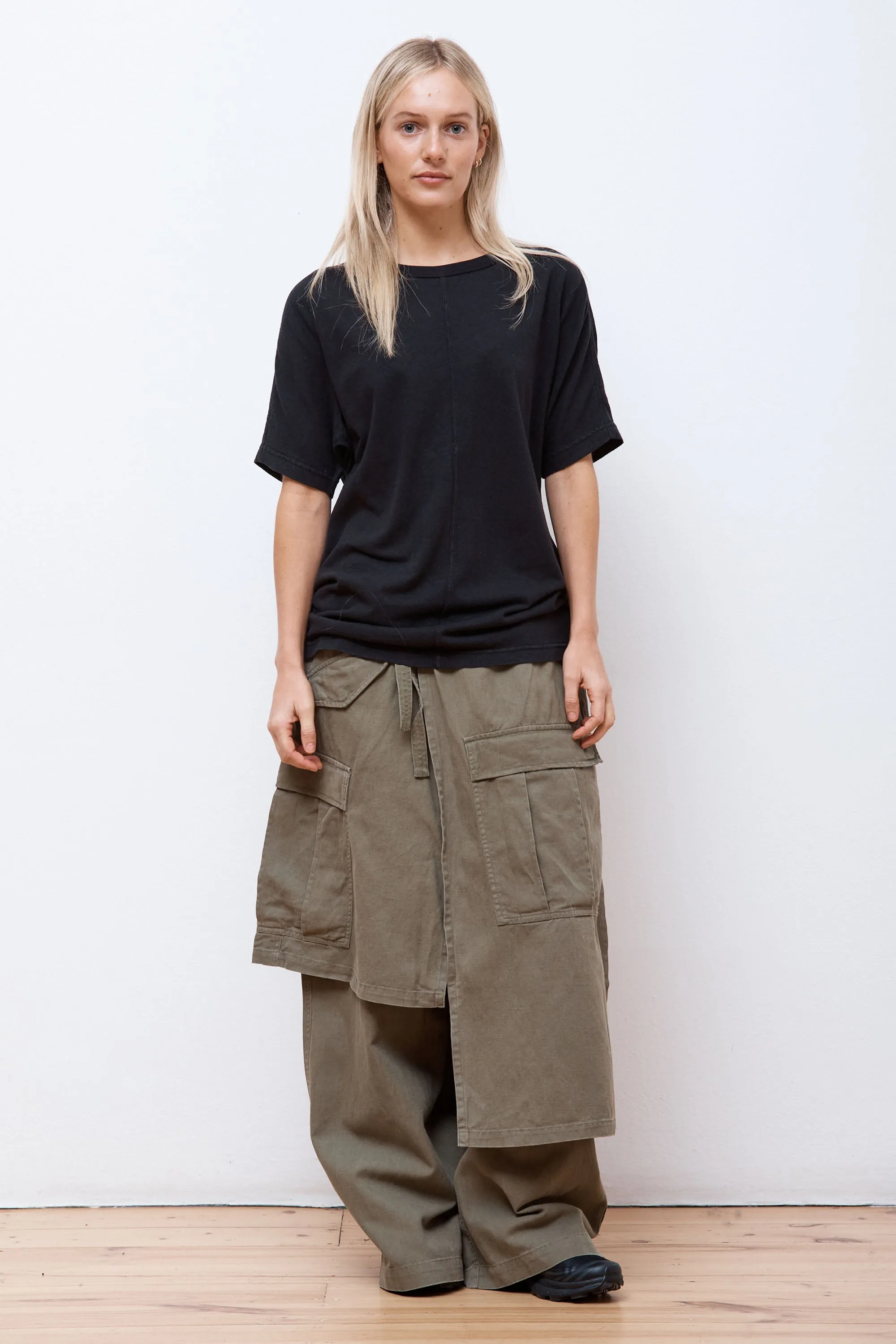 Hemp Cross Oversized T-Shirt Black