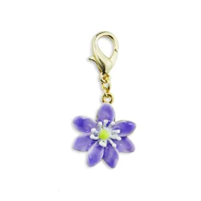 Hepatica Gold Tone Charm