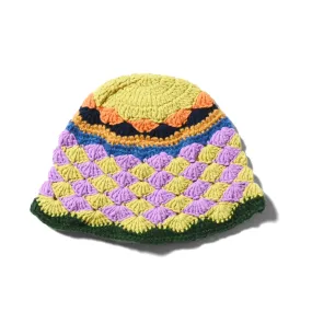 HOMEGAME - KNIT HAT MULTI PATTERN PURPLE【HG231404】