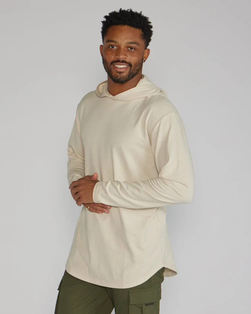 Hooded Drop-Cut Long Sleeve