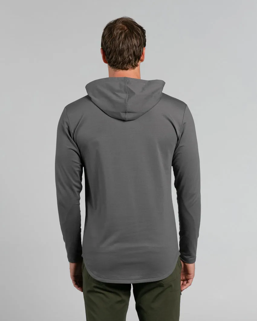 Hooded Drop-Cut Long Sleeve