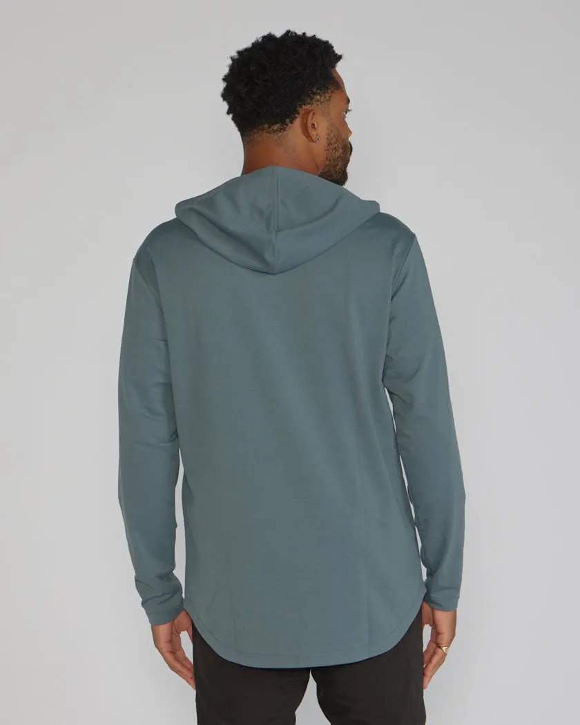 Hooded Drop-Cut Long Sleeve