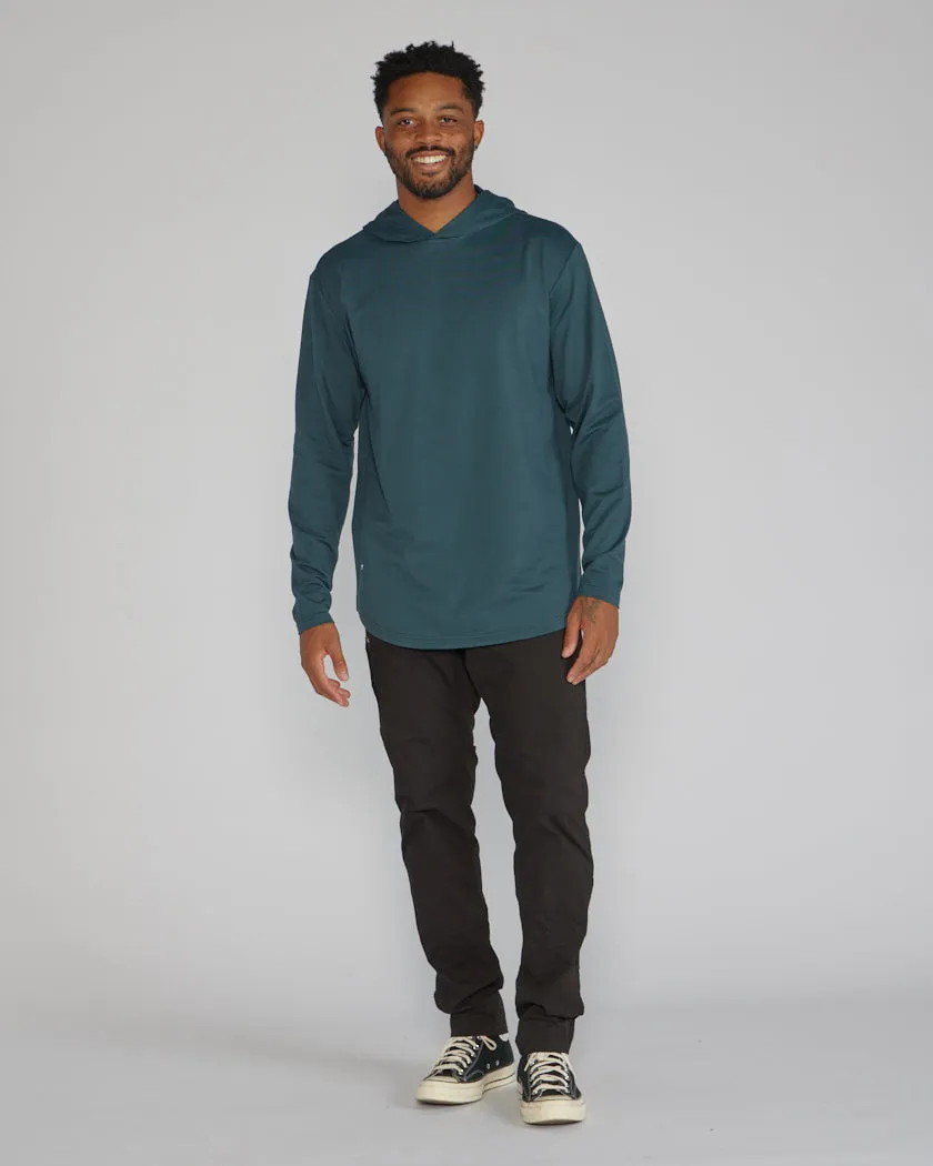 Hooded Drop-Cut Long Sleeve