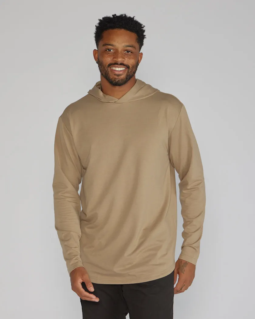 Hooded Drop-Cut Long Sleeve