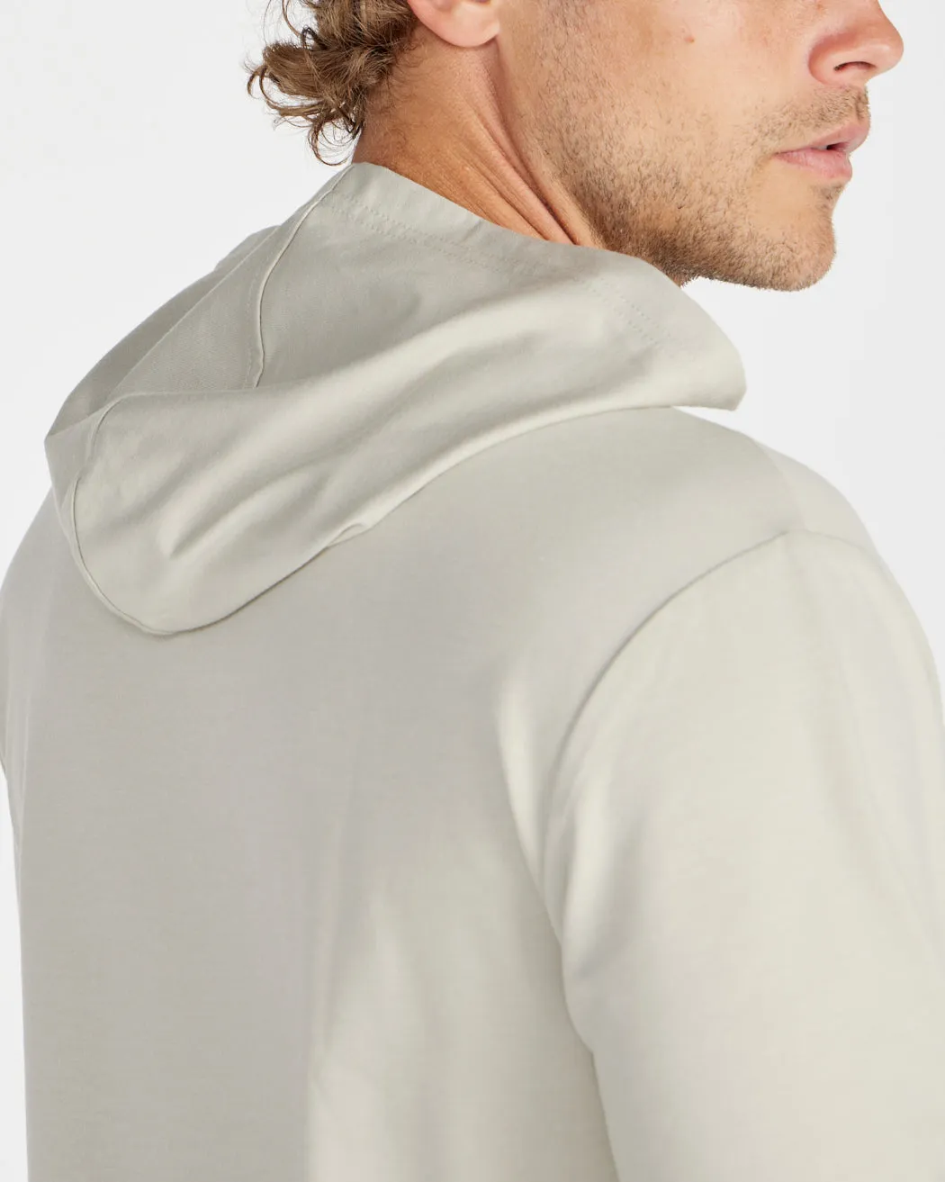 Hooded Drop-Cut Long Sleeve