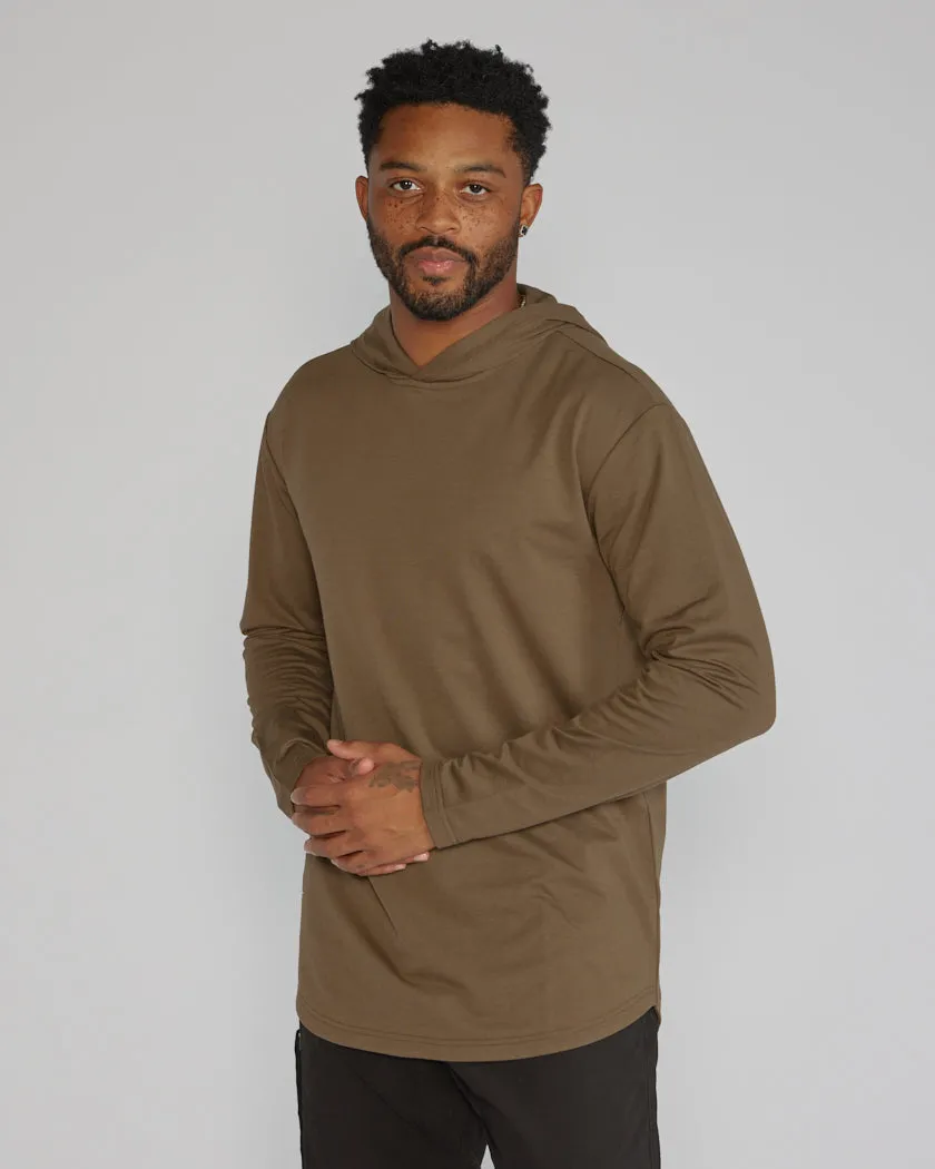 Hooded Drop-Cut Long Sleeve