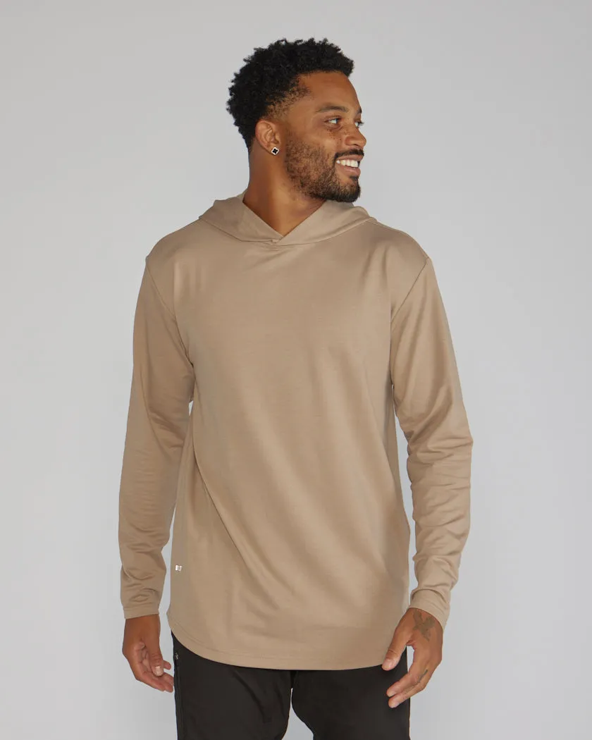 Hooded Drop-Cut Long Sleeve