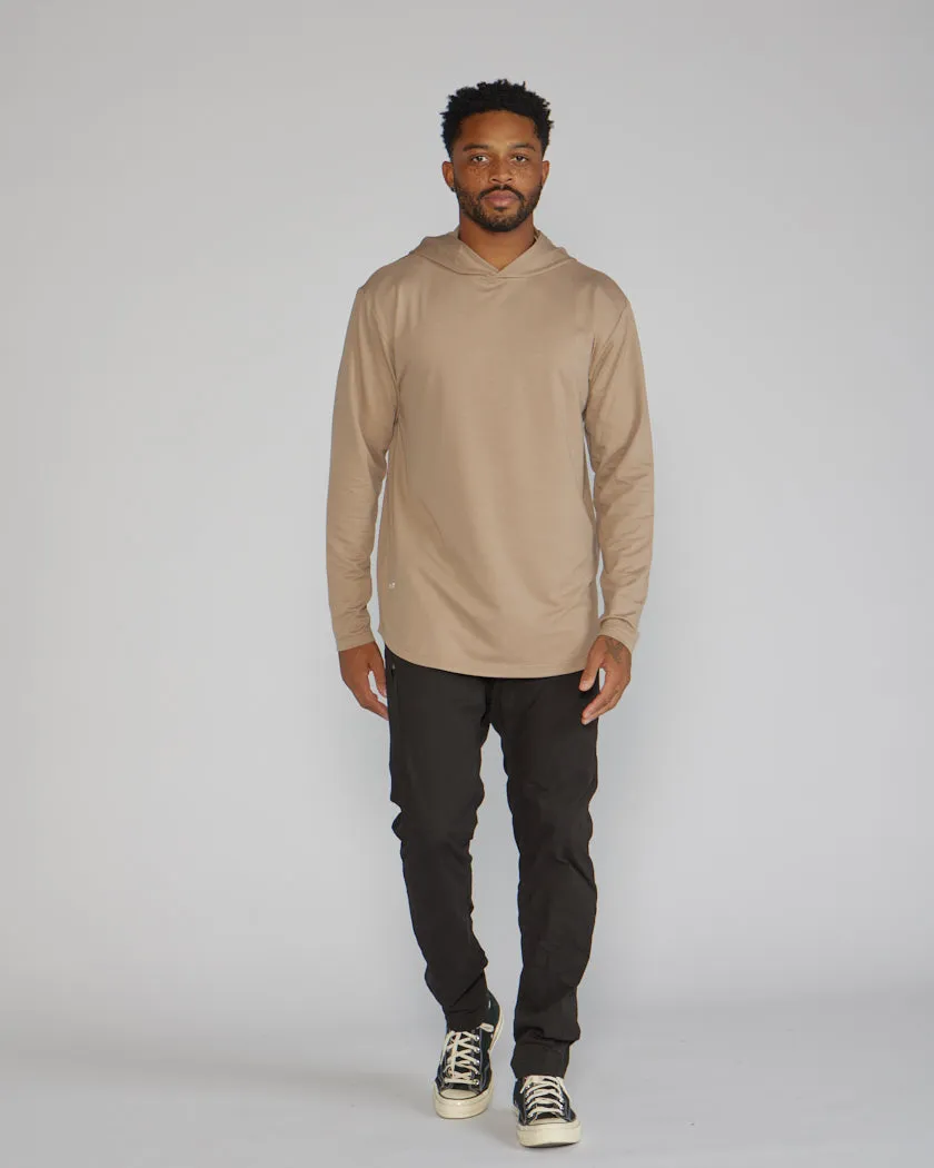 Hooded Drop-Cut Long Sleeve