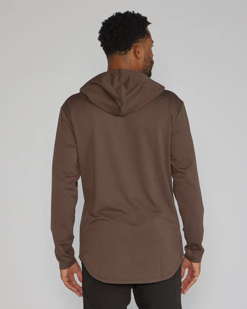 Hooded Drop-Cut Long Sleeve