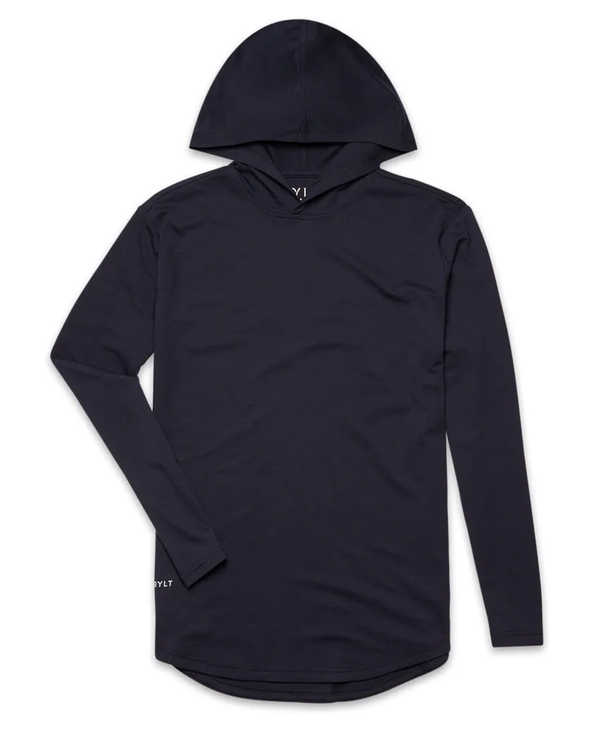 Hooded Drop-Cut Long Sleeve