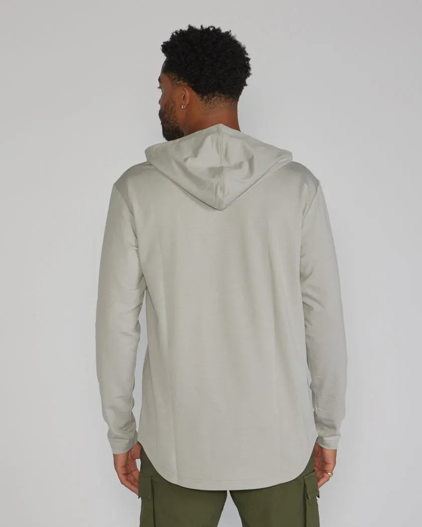 Hooded Drop-Cut Long Sleeve