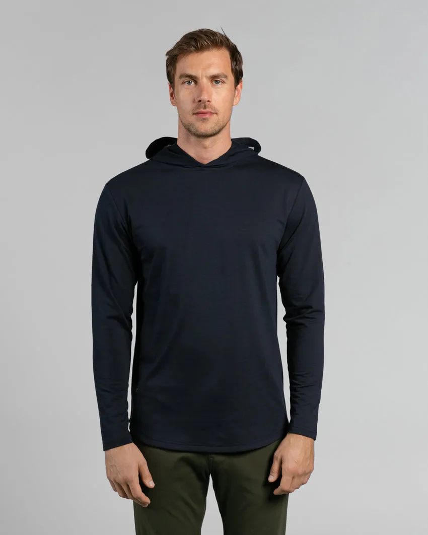 Hooded Drop-Cut Long Sleeve