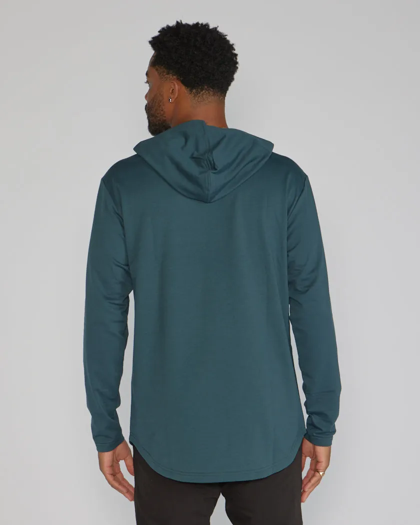 Hooded Drop-Cut Long Sleeve