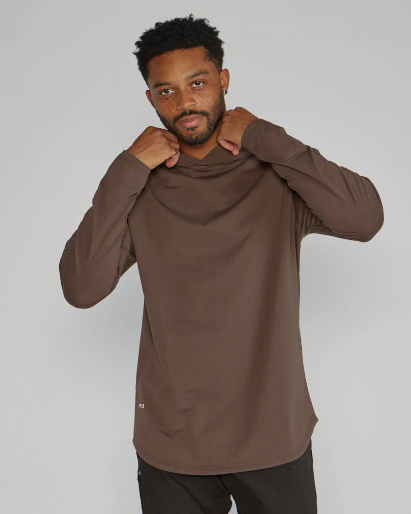 Hooded Drop-Cut Long Sleeve