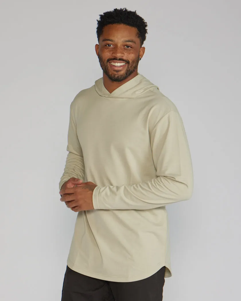 Hooded Drop-Cut Long Sleeve