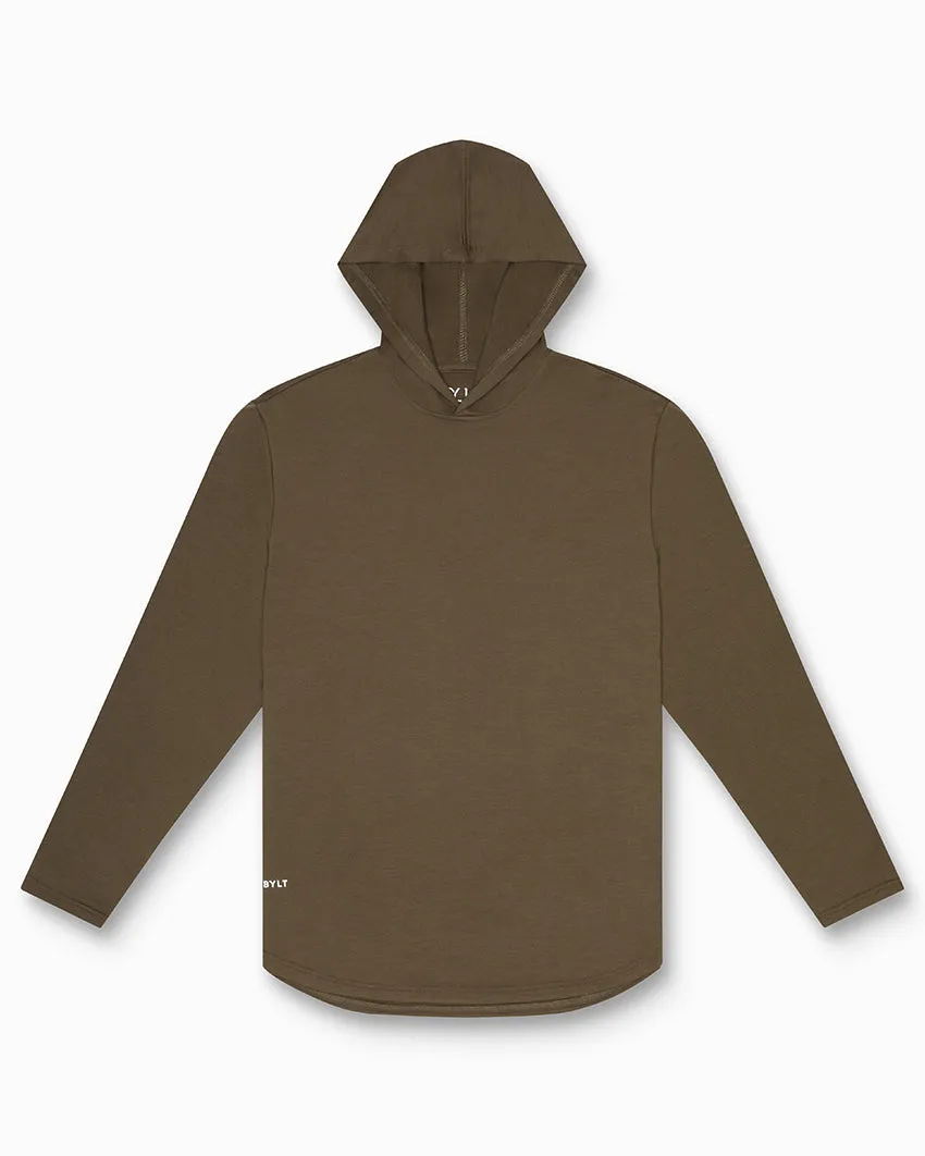 Hooded Drop-Cut Long Sleeve