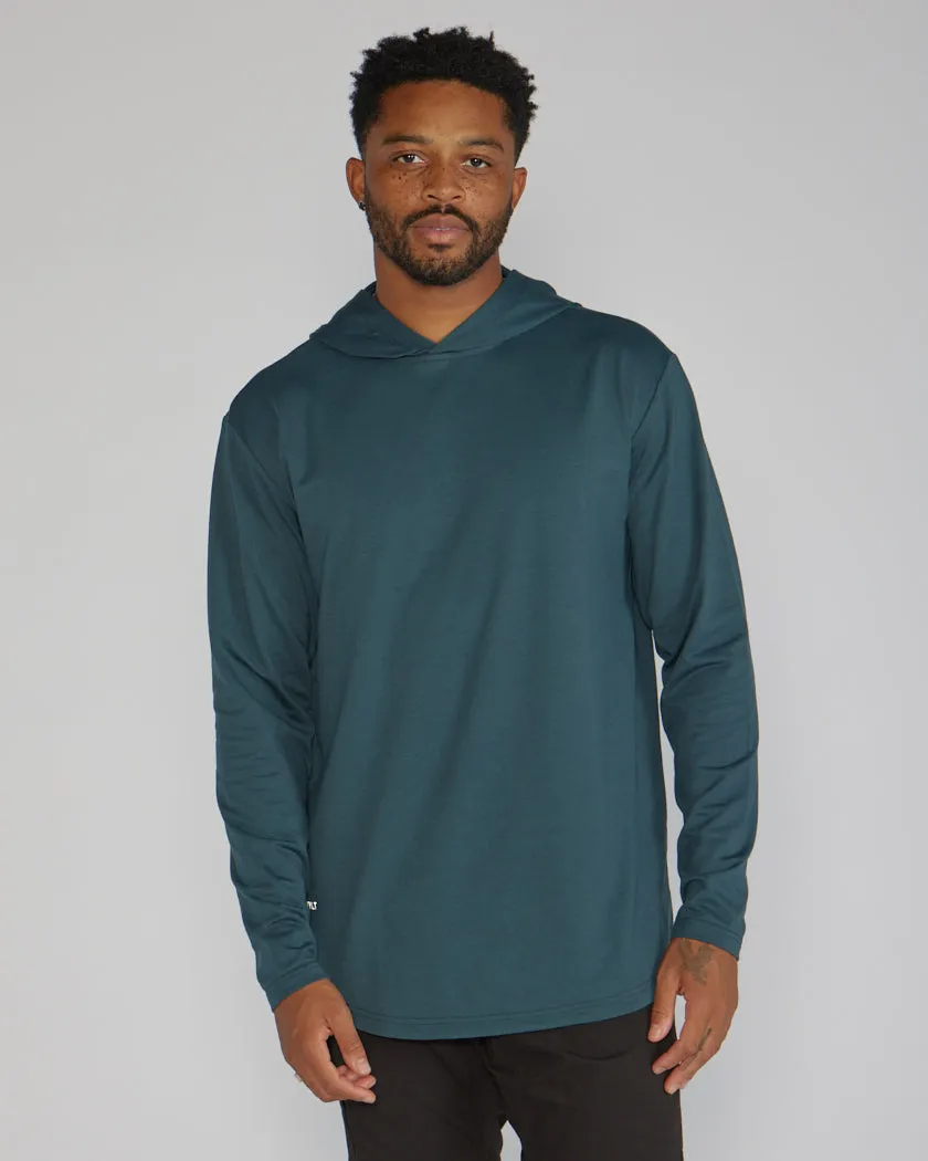 Hooded Drop-Cut Long Sleeve