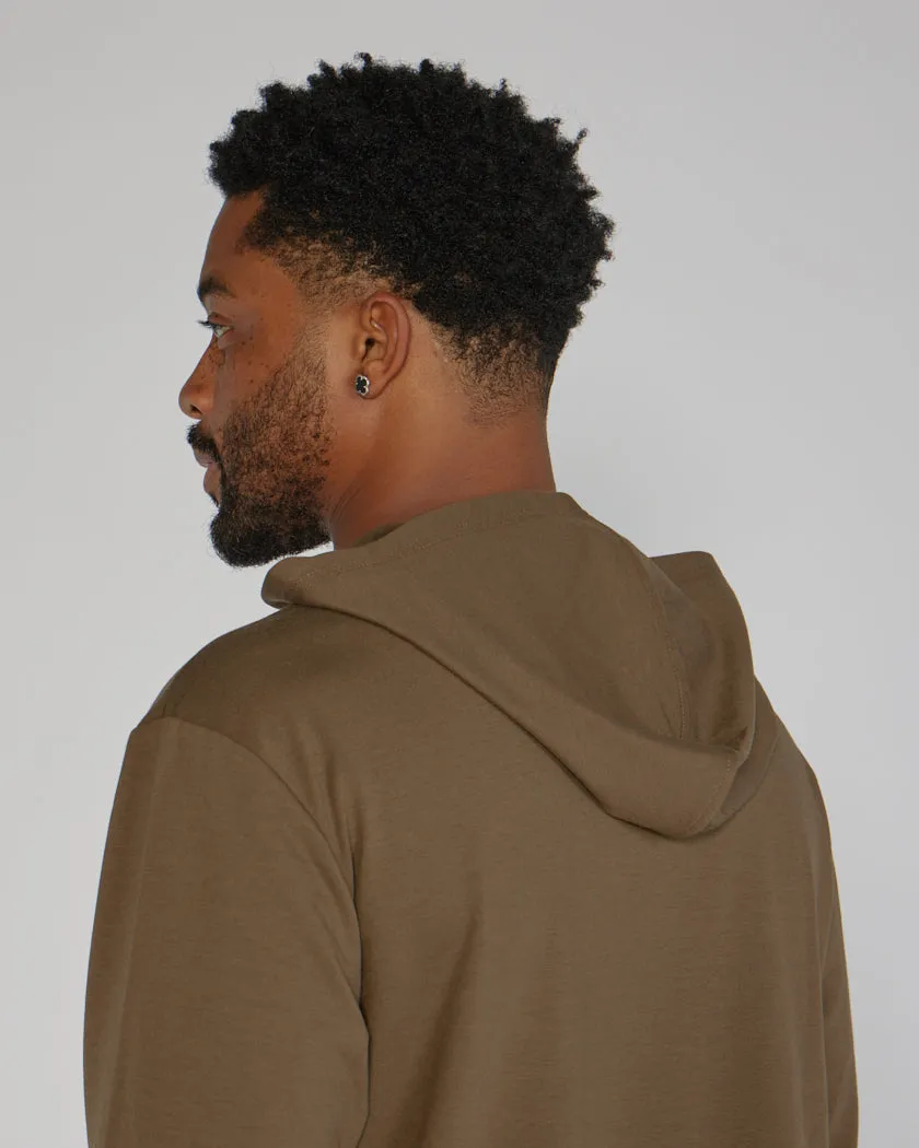 Hooded Drop-Cut Long Sleeve