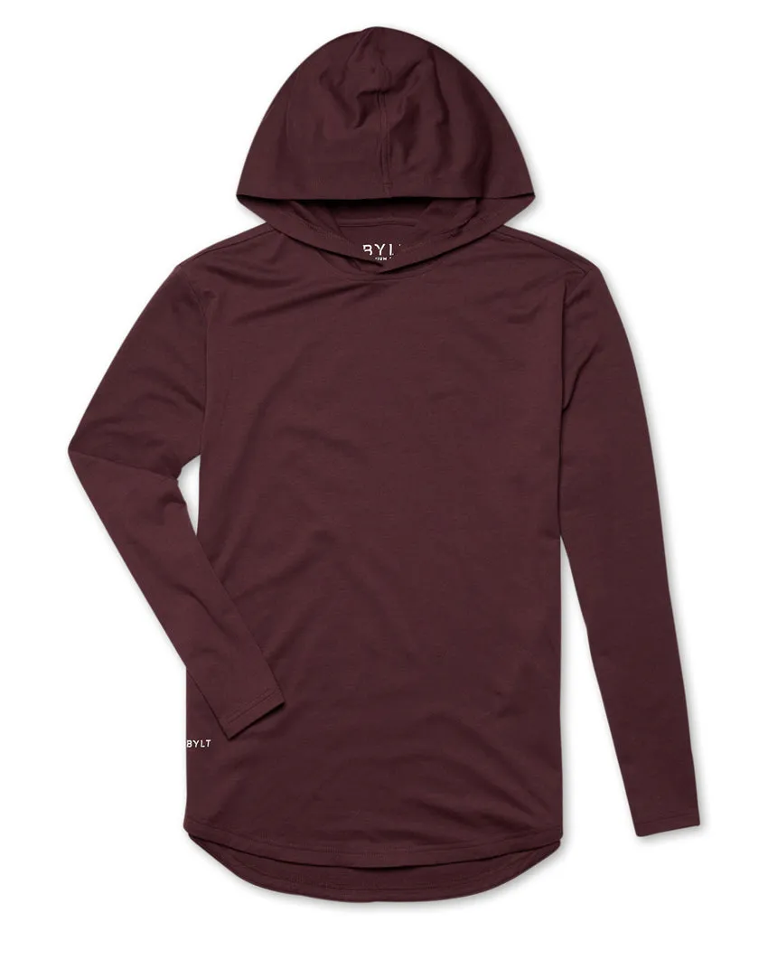 Hooded Drop-Cut Long Sleeve