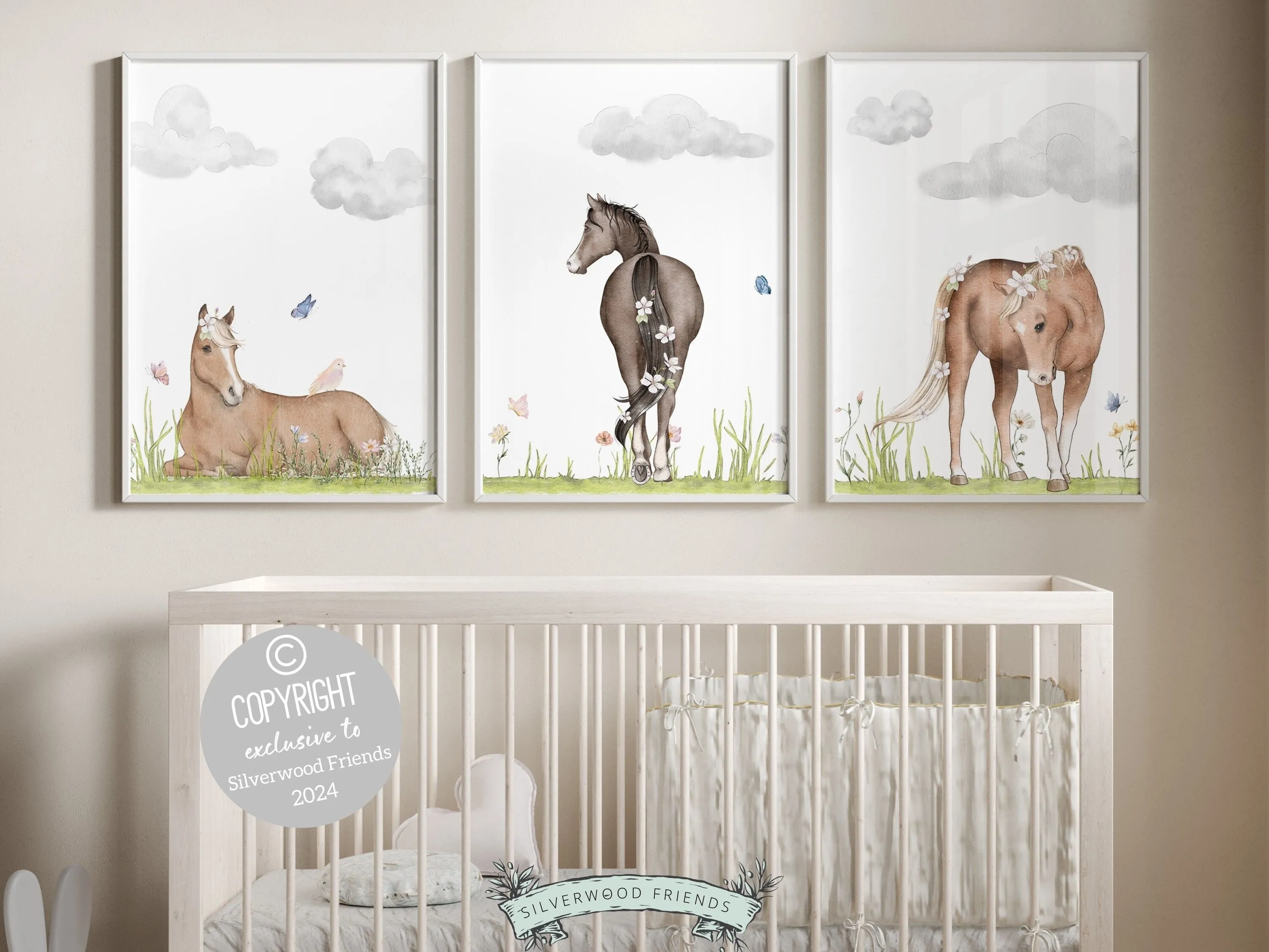 Horse Nursery Prints - Set 2