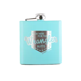 I'm Here for the Wrangler Butts Flask Gift - Bourbon Cowgirl