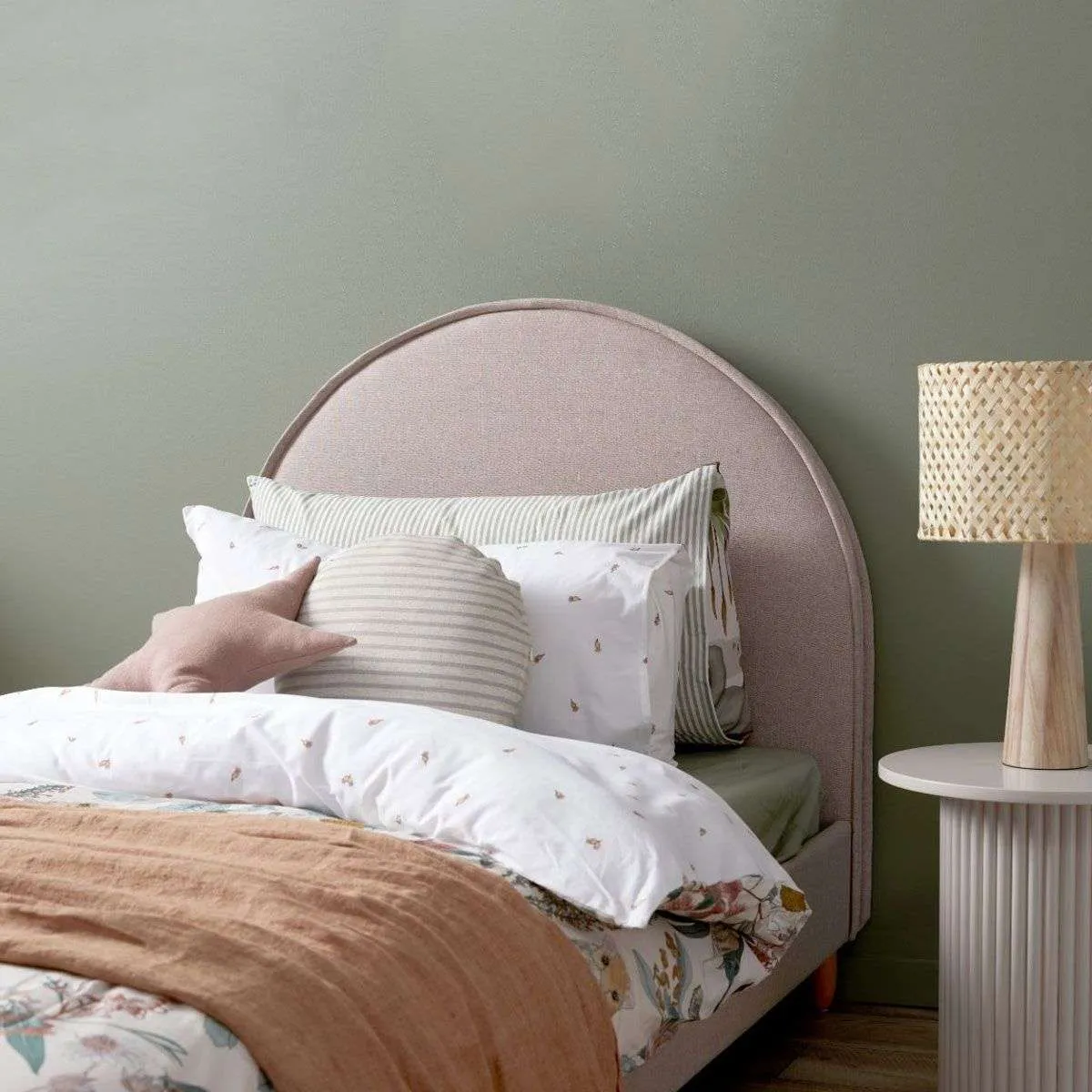 Imogen Single Bed - Dusty Pink