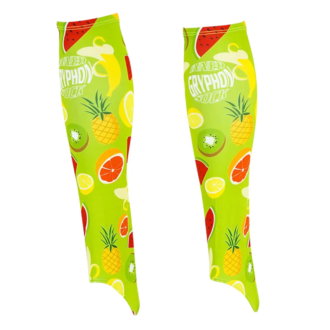 Inner Sock With Stirrup - Green Fruit