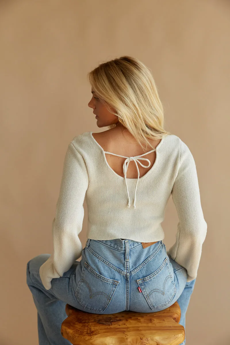 Janelle Open Back Sweater Top