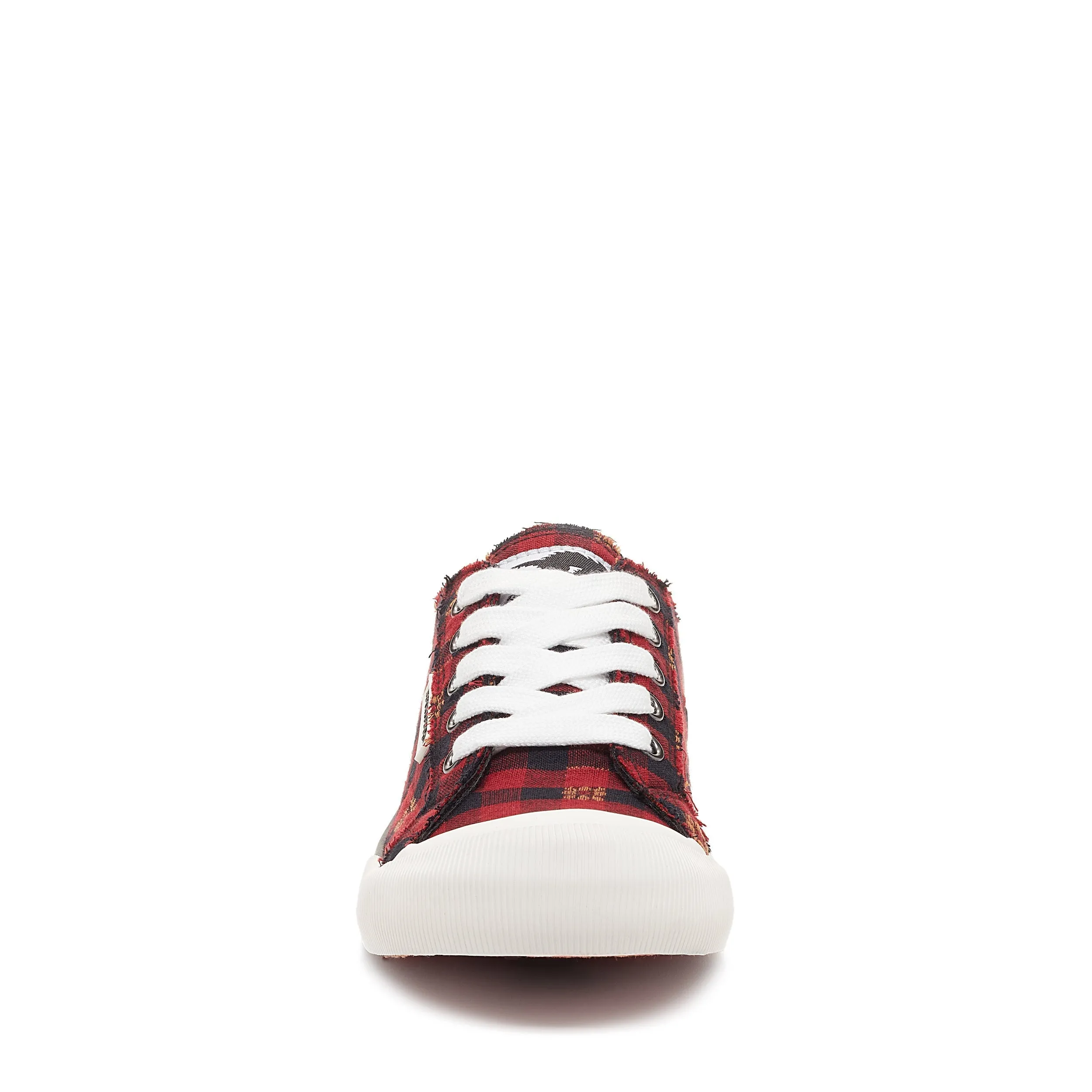 Jazzin Red Plaid Floral Sneaker